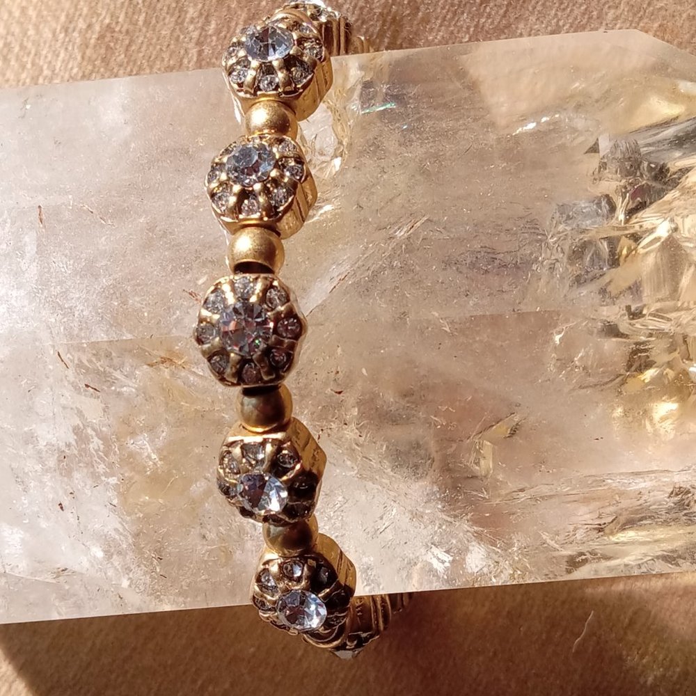 J. Crew Goldtone Stretch Bracelet. Dainty and Sparkly.